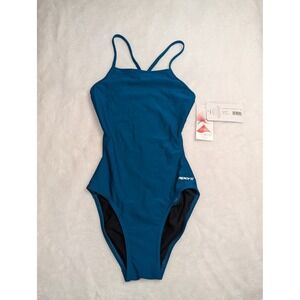 Sporti Micro Back One Piece Swimsuit Dark Teal‎ Lycra Xtra Life SWC020 Size 28